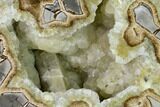 Polished, Crystal Filled Septarian Geode - Utah #170003-1